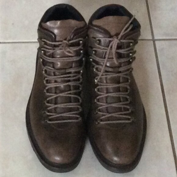 Men's Cole Haan Grand OS boots | lined | Size 10 W | lace up | Brown w/ burgandy - Picture 1 of 10
